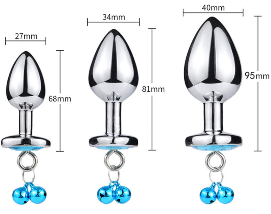Crystal Anal Butt Plug with Bell