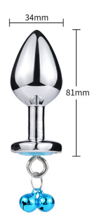 Crystal Anal Butt Plug with Bell