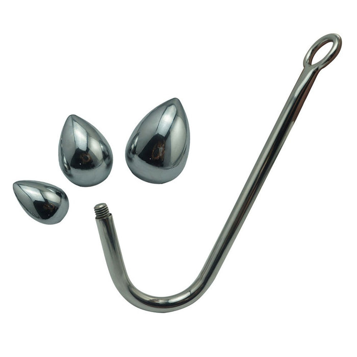 Metal Anal Hook With Interchangeable Balls