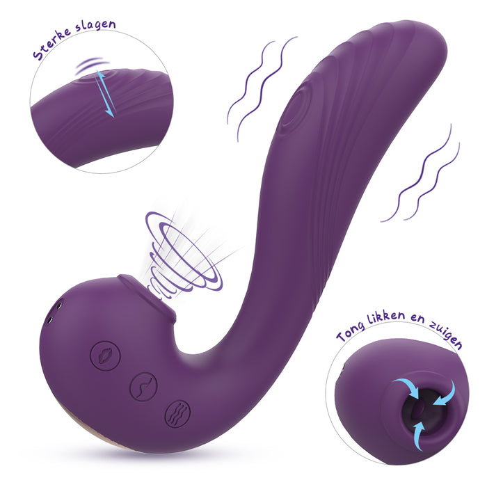 ANGEL'S WINGS Clitoral Suction Stimulator & G Spot Vibrator