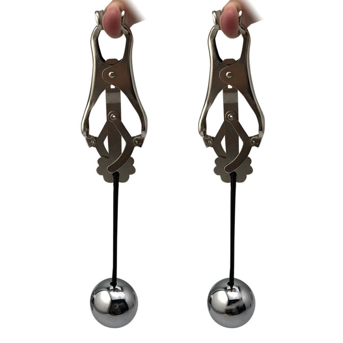 Silver Ball Nipple Clamps