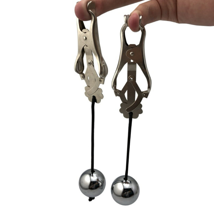 Silver Ball Nipple Clamps
