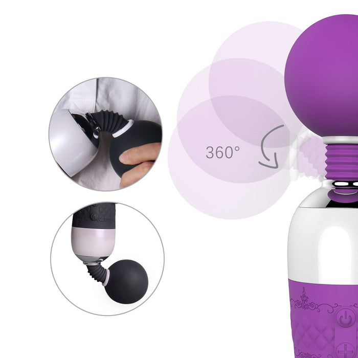 28-Mode Purple Vibrating Wand Massager