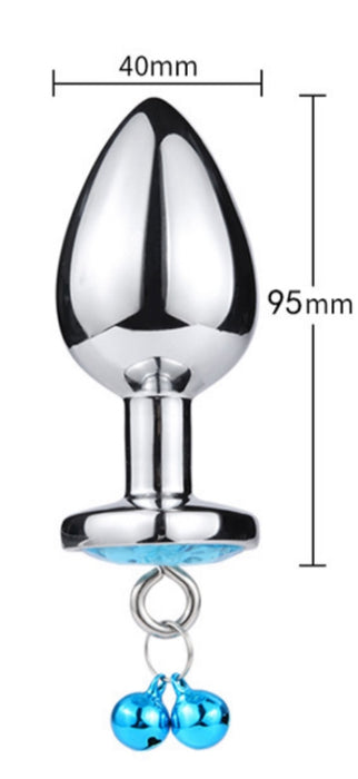 Crystal Anal Butt Plug with Bell